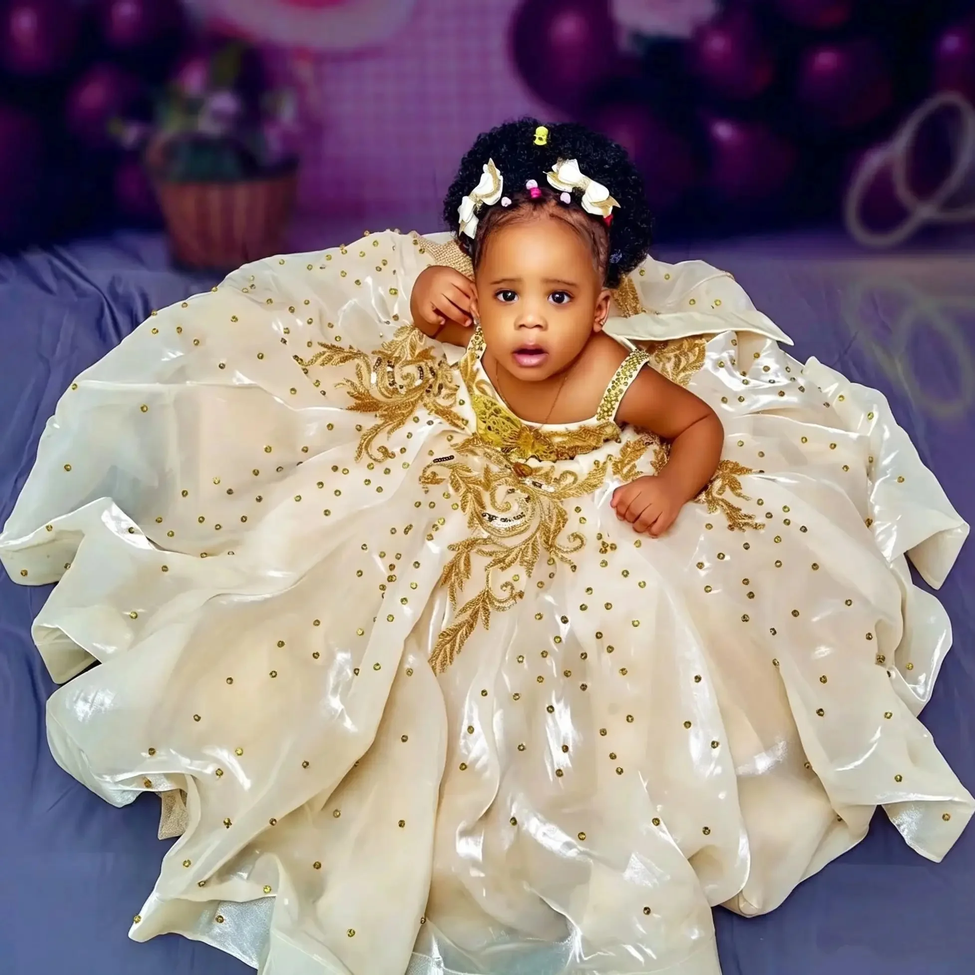 Custom light luxury dress women wedding guest gown girls wedding gown birthday party pageant embroidered butterfly long gown