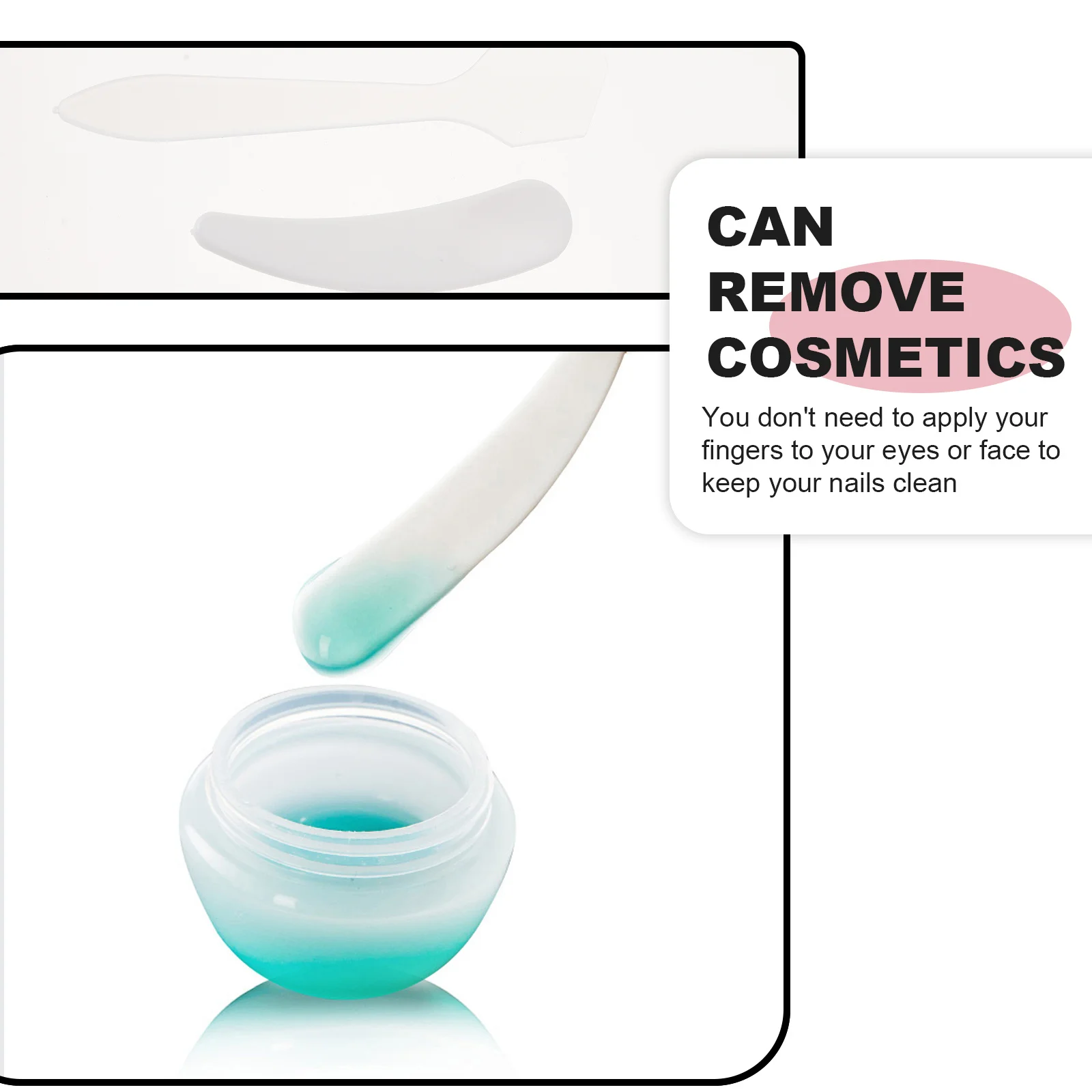 

10pcs Moon Shaped Spatula Spoon For Facial Cream Eye Makeup Application Transparent Tool Sampling Skincare Supply Face