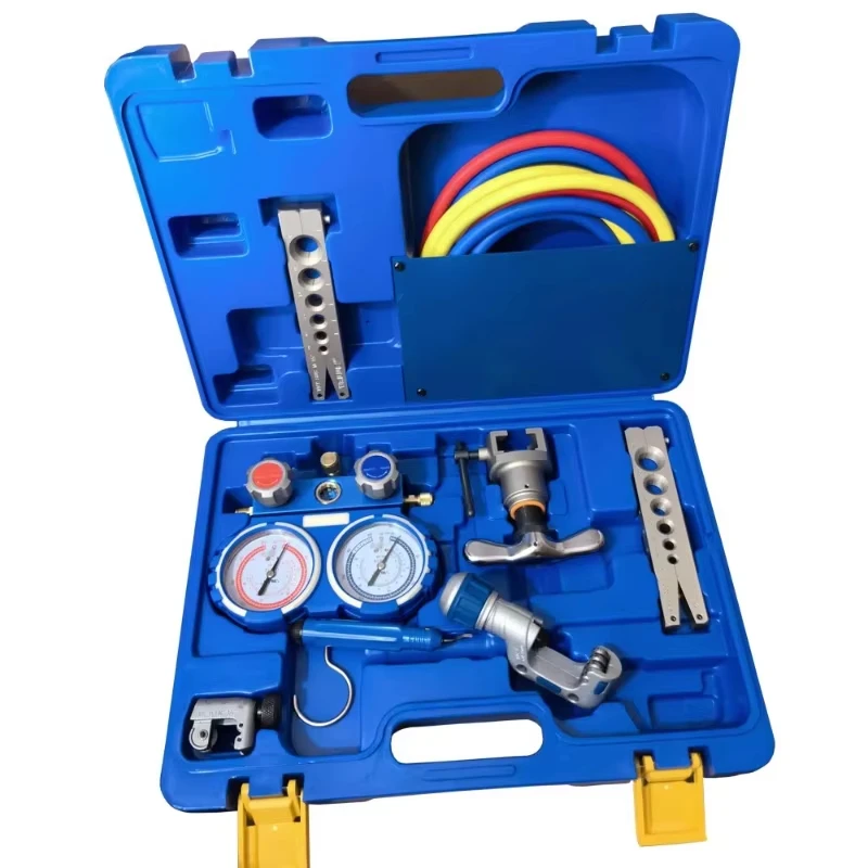 Professional HVAC Tool Kit VTB-5B  Blow-Molded Case, Tube Expander, Cutter, Scraper, R410A Gauge Set (5-in-1)