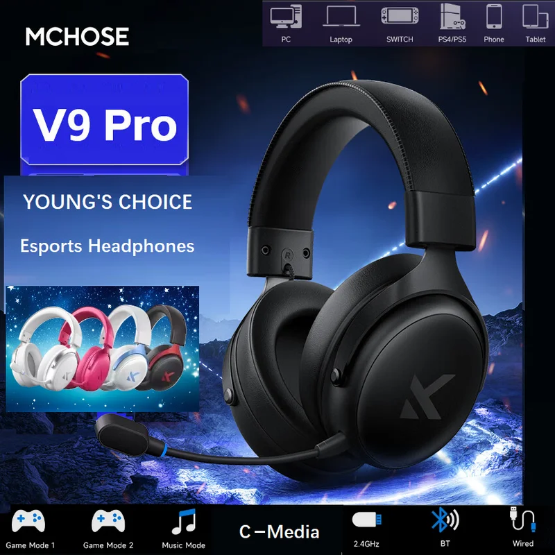 Fones de ouvido originais Mchose V9 PRO Music Esports Gaming
