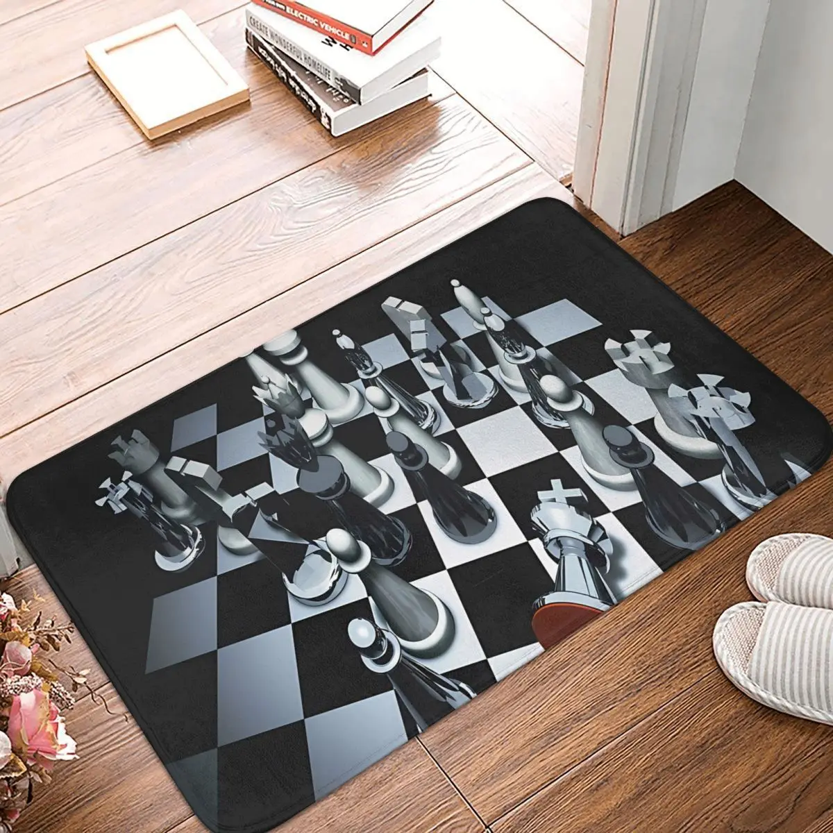 Chess Game Bath Mat Rug Home Doormat Kitchen Carpet Entrance Door