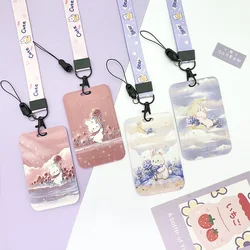 1 Pcs Cartoon Cute Garden Bunny Card Cover Campus Student Access Control Card Meal Card Bank Credit Card Holder