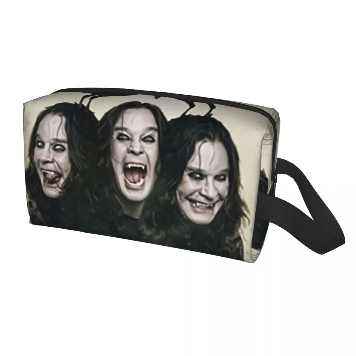 Custom Ozzy Osbourne Travel Cosmetic Bag for Women Rock Band Heavy Metal Makeup Toiletry Organizer Lady Beauty Storage Dopp Kit