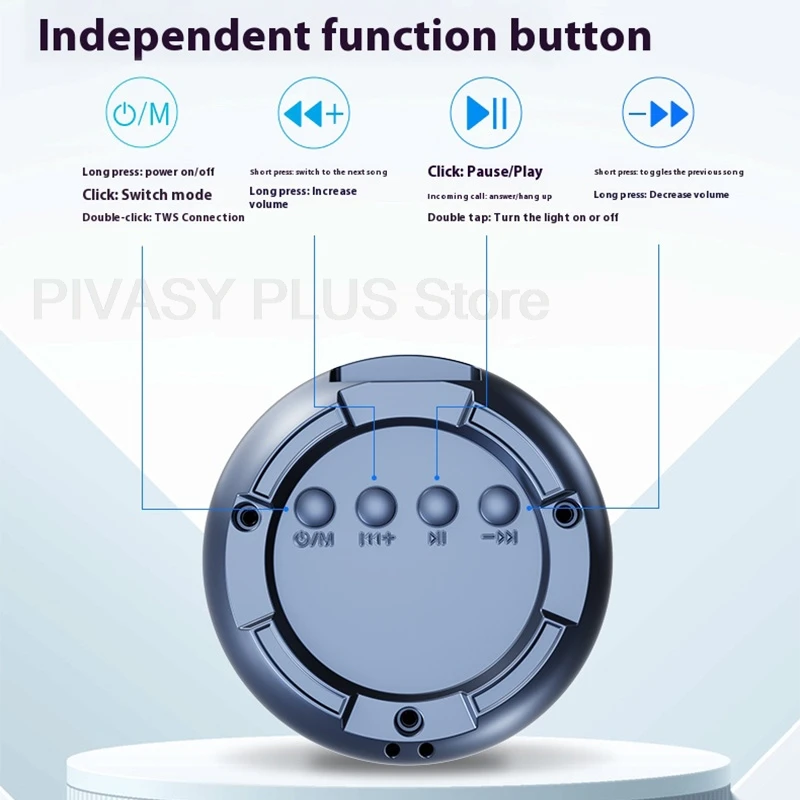 Portable Bluetooth Speaker 50MM Full Range Driver Speakers Frequency TF Card AUX Input Soundbar For Outdoor Travel Home Party