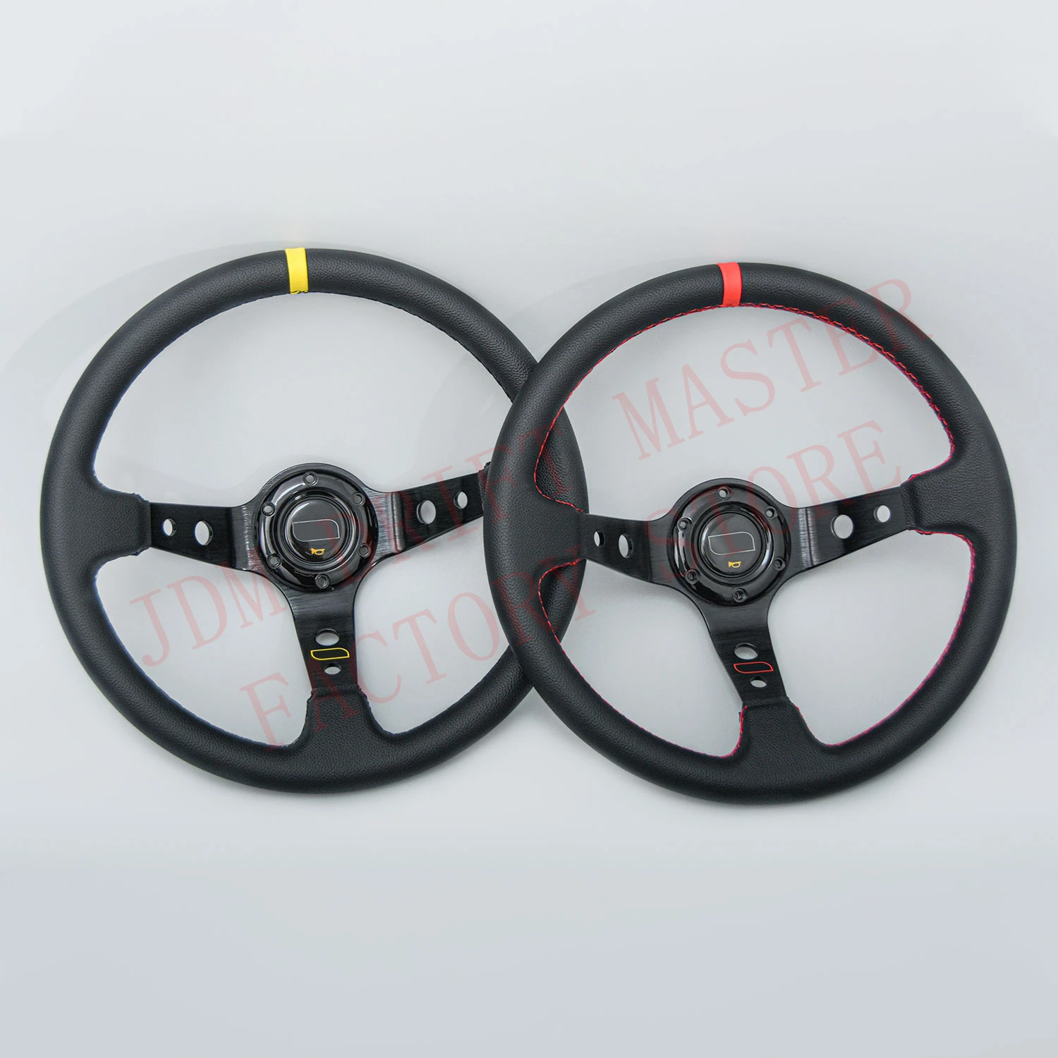 14 inch PVC Sim Racing Sport Steering Wheels Deep Dish Drift Gaming Steering Wheel for Universal