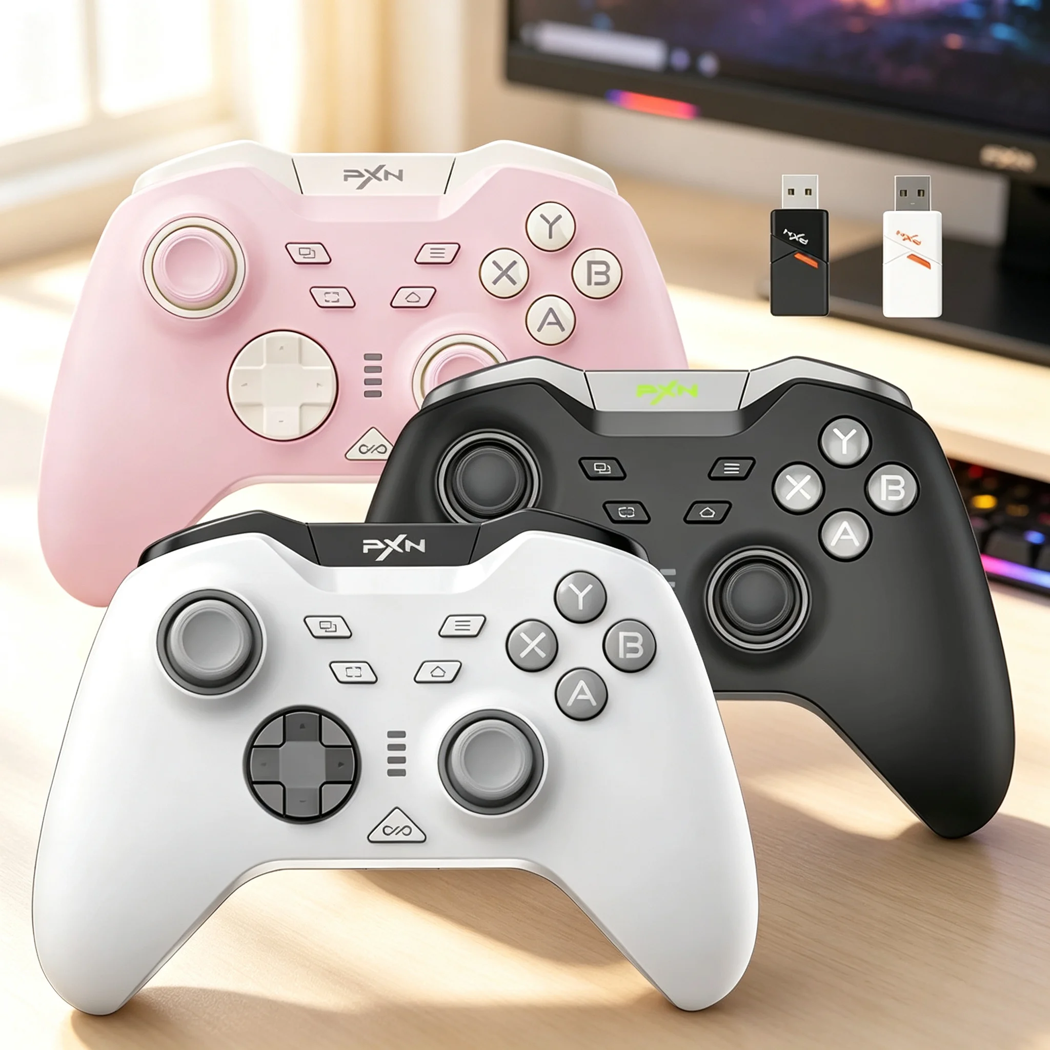 PXN P5 Bluetooth Gamepad 1000Hz Hall Trigger Rocker Tri-Mode Long Battery Life Ergonomics Flagship For Switch PC Android IOS
