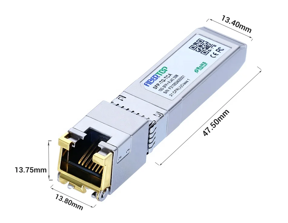 Fiber top generisch kompatibel 10gbase-t sfp + kupfer RJ-45 30m transceiver 10g sfp kupfer modul