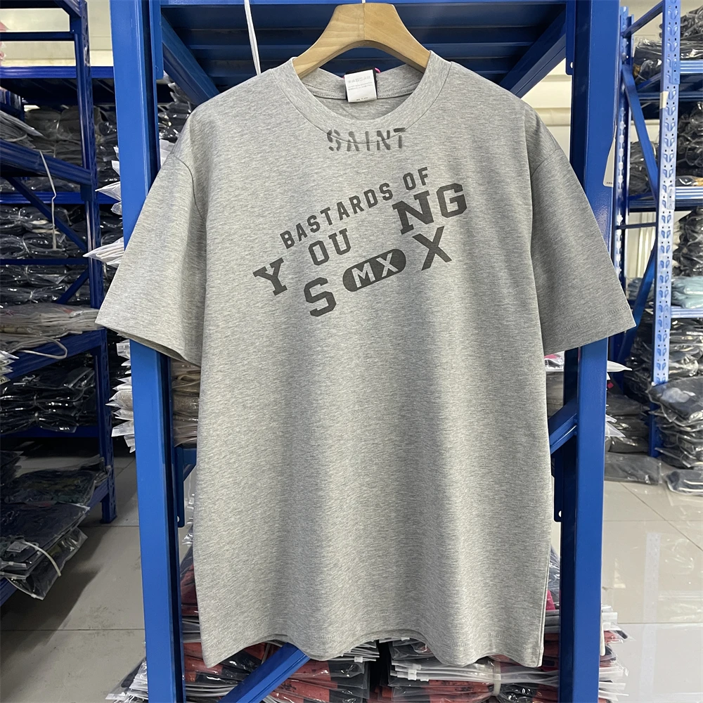 Washed Gray Saint 25SS TEE YOUNG T Shirt Men Women Best Quality T-shirt Top Tees