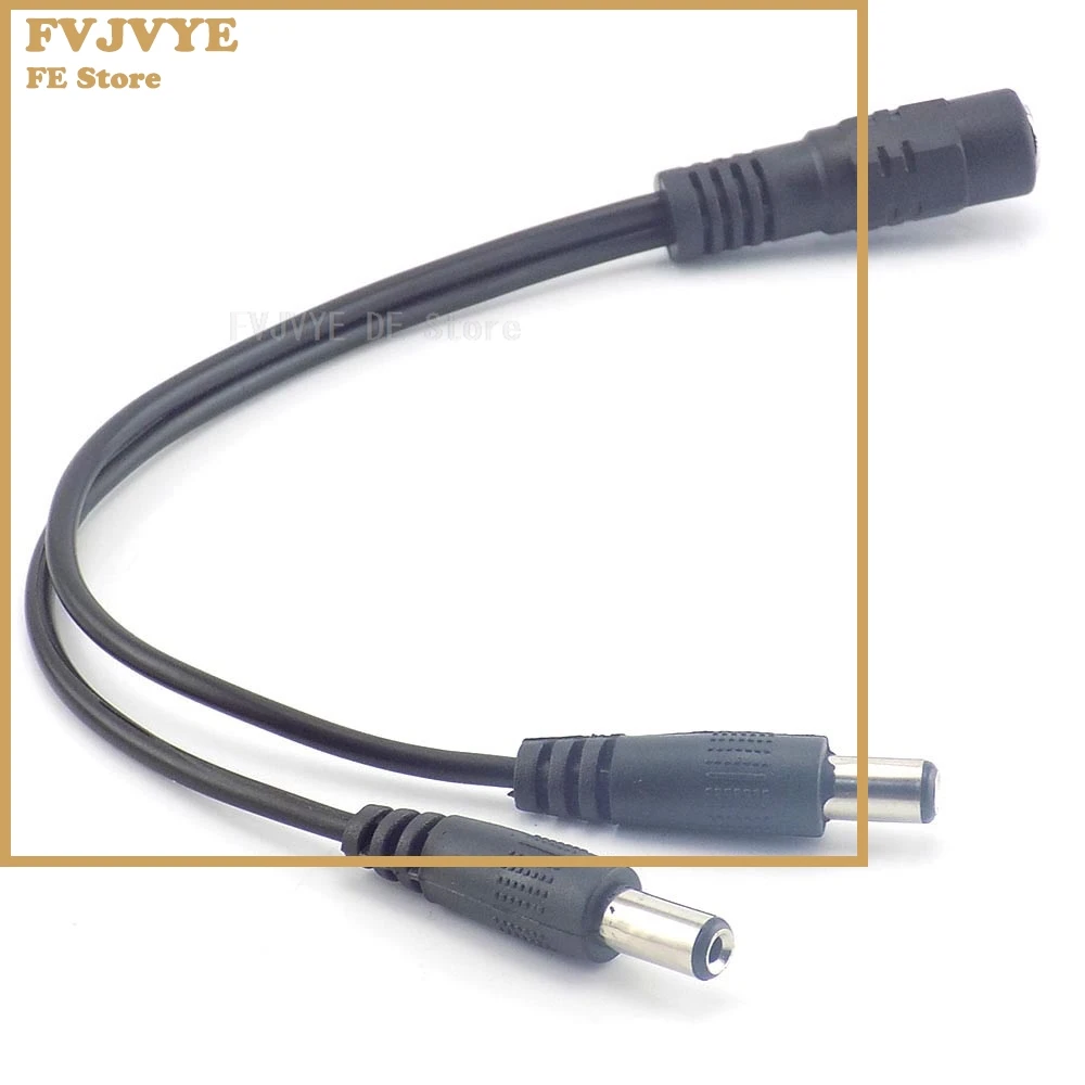 

5,5 мм * 2,1 DC 12 В 1 гнездо на 2 штекерных разъема Разветвитель Разъем питания постоянного тока Удлинительный кабель для камеры светодиодная лента D5