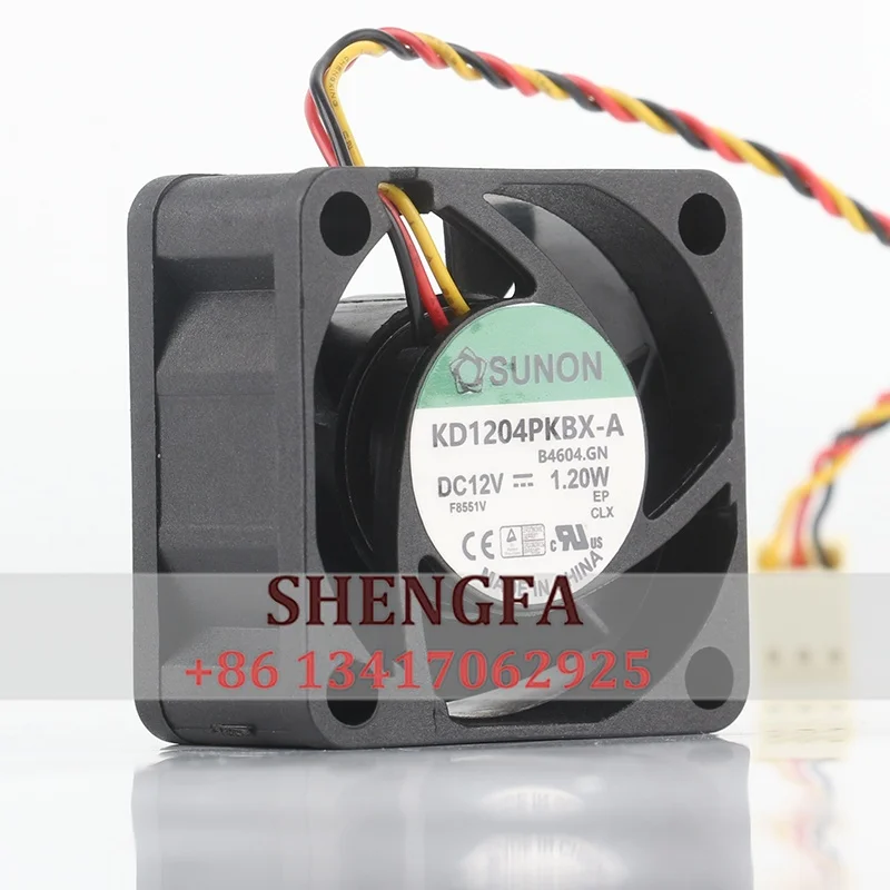 New Sunon 5V 24V 48V 4020 4CM 40X40X20MM Double ball bearing quiet inverter 3-wire KD1204PKBX-A cooling fan DC 12V 1.20W