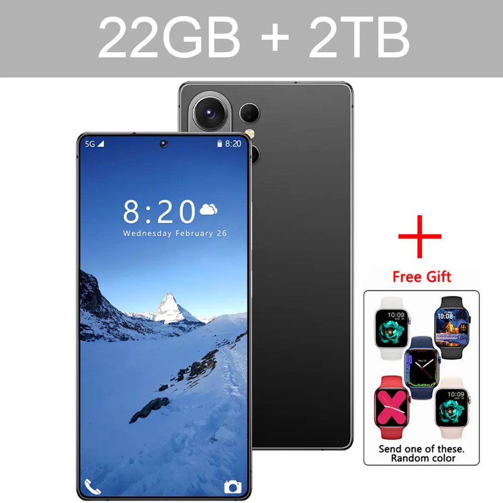 K-Touch C26 Ultra Mobile Phones 5G Dual Card Dual Standby Smartphone 7.3 Inch Android 15 Cell Phone 16+48MP 22GB+2TB 7800mAh Face Unlocked WIFI GPS Cellphones For Men Women Gifts