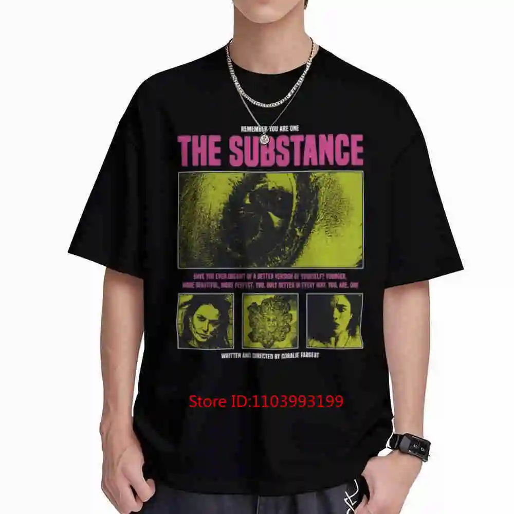 The Substance 2024 Demi Moore Body Horror Short Sleeve Tee 100% Cotton T-Shirt