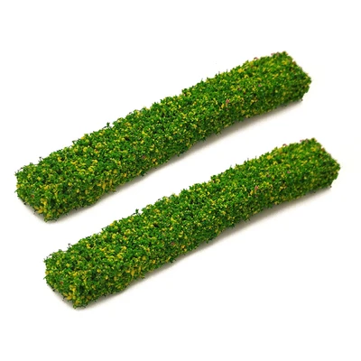 Plastic Miniature Bush Green Belt Grass Strip Fence Road Diy Model Garage Car Street Scene Diorama