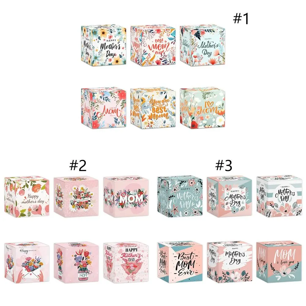 12 stücke Romantische Mutter der Tag Geschenk Boxen Cartoon Papier Box Snack Candy Boxen Handgemachte Bunte Geschenk Verpackung Boxen