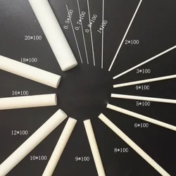100mm Length 0.5mm to 2mm Alumina Ceramic Rod Solid bar Corundum Insulation High Temperature Resistance Stir Bar