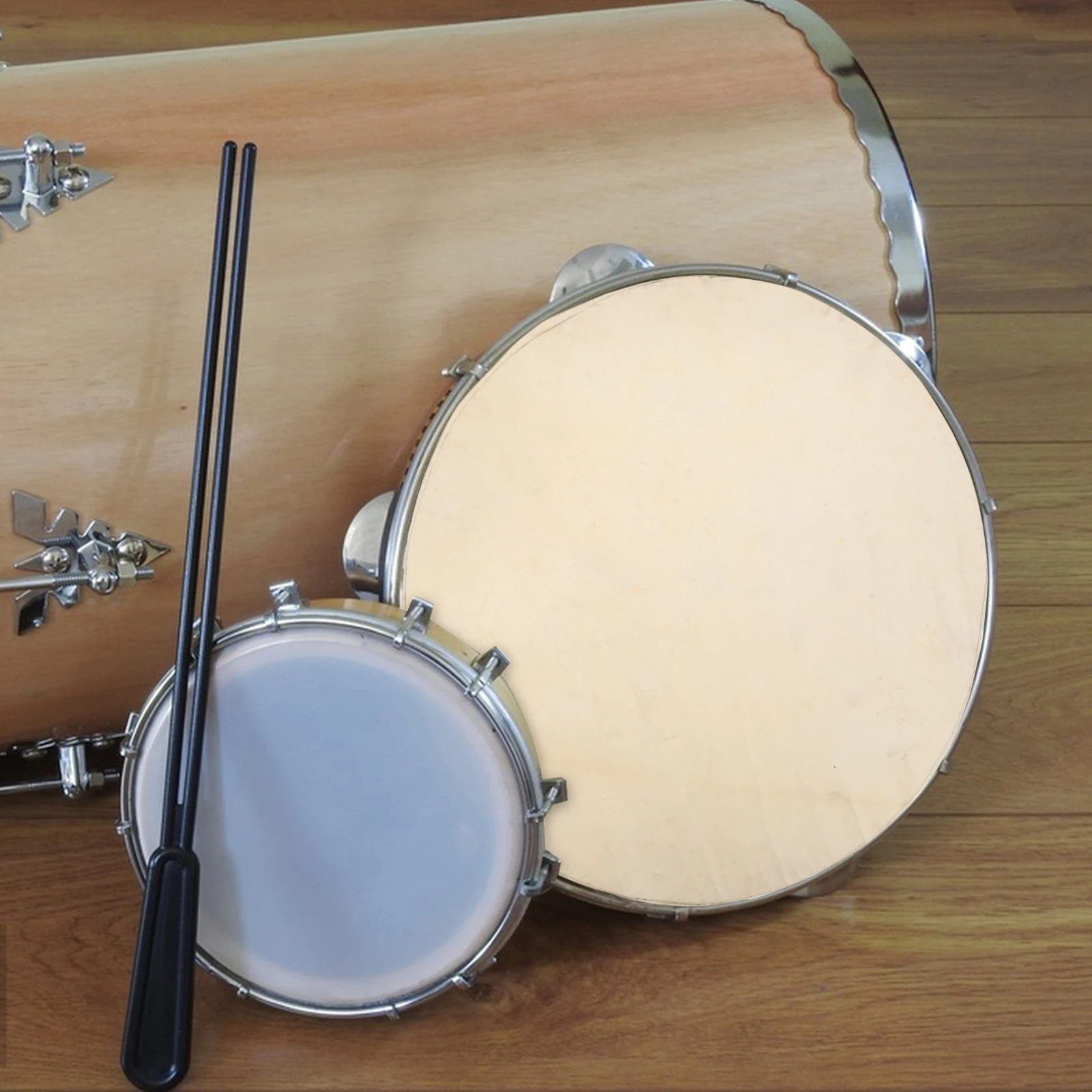 

Goat Drum Skin 45cm Beige Replacement Heads African Djembe Bodhran Hand Drums Durable Percussion Musical Instrument