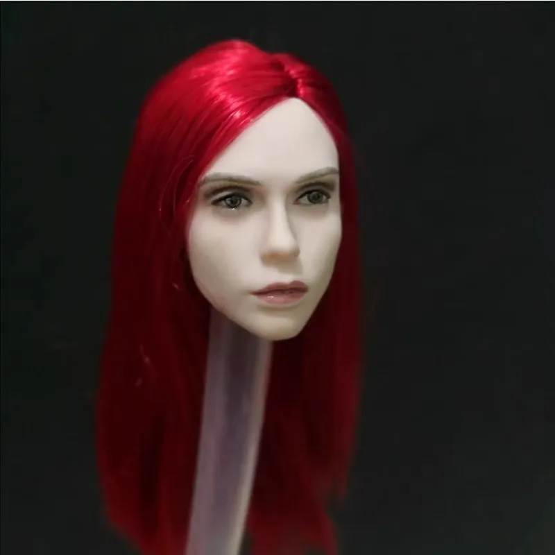 

1/6 Scale Hobbies Europe America Red Hair Red Haircut Beauty Head Carving Model Fit 12'' Action Figures Body Doll Accessory
