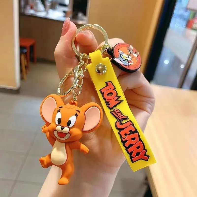 Tom und Jerry Kreativer Schlüsselanhänger Cartoon- und Anime-Charakter Derivat-Schlüsselanhänger Taschen-Dekorationen Schlüsselring Kawaii Schlüsselanhänger Geschenke – Detail 6