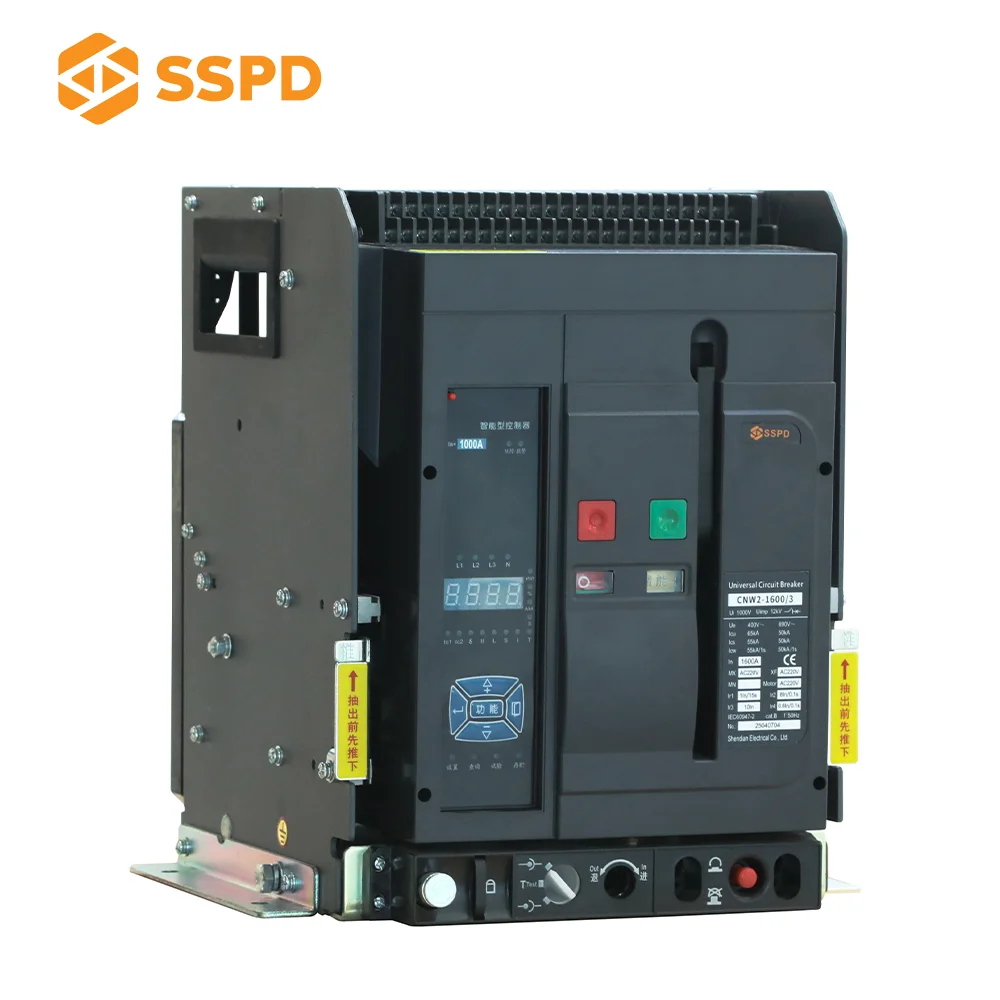 قواطع دوائر الهواء ACB العالمية من النوع الثابت 1600A 3P من سلسلة NW2