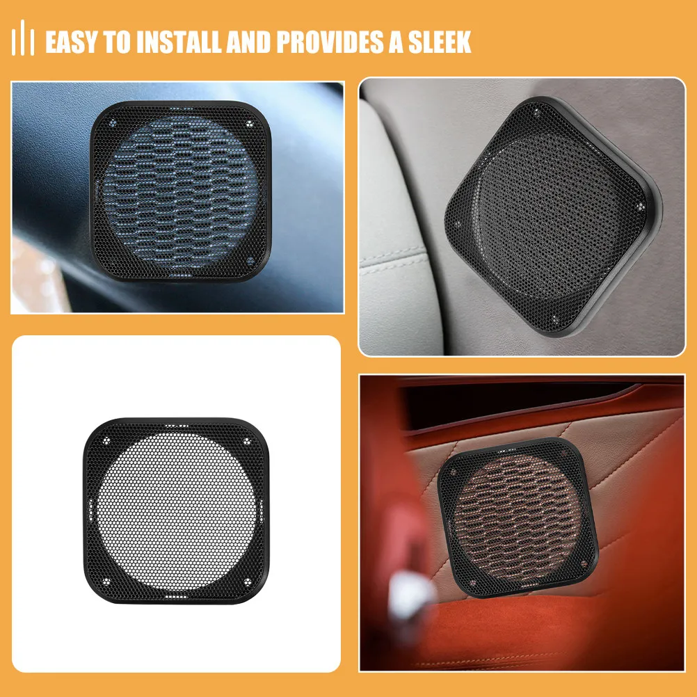 3Pcs Square Speaker Grill Cover Longlasting Car Audio Subwoofer Guard Protector Mesh Replacement Speaker Covers for Car