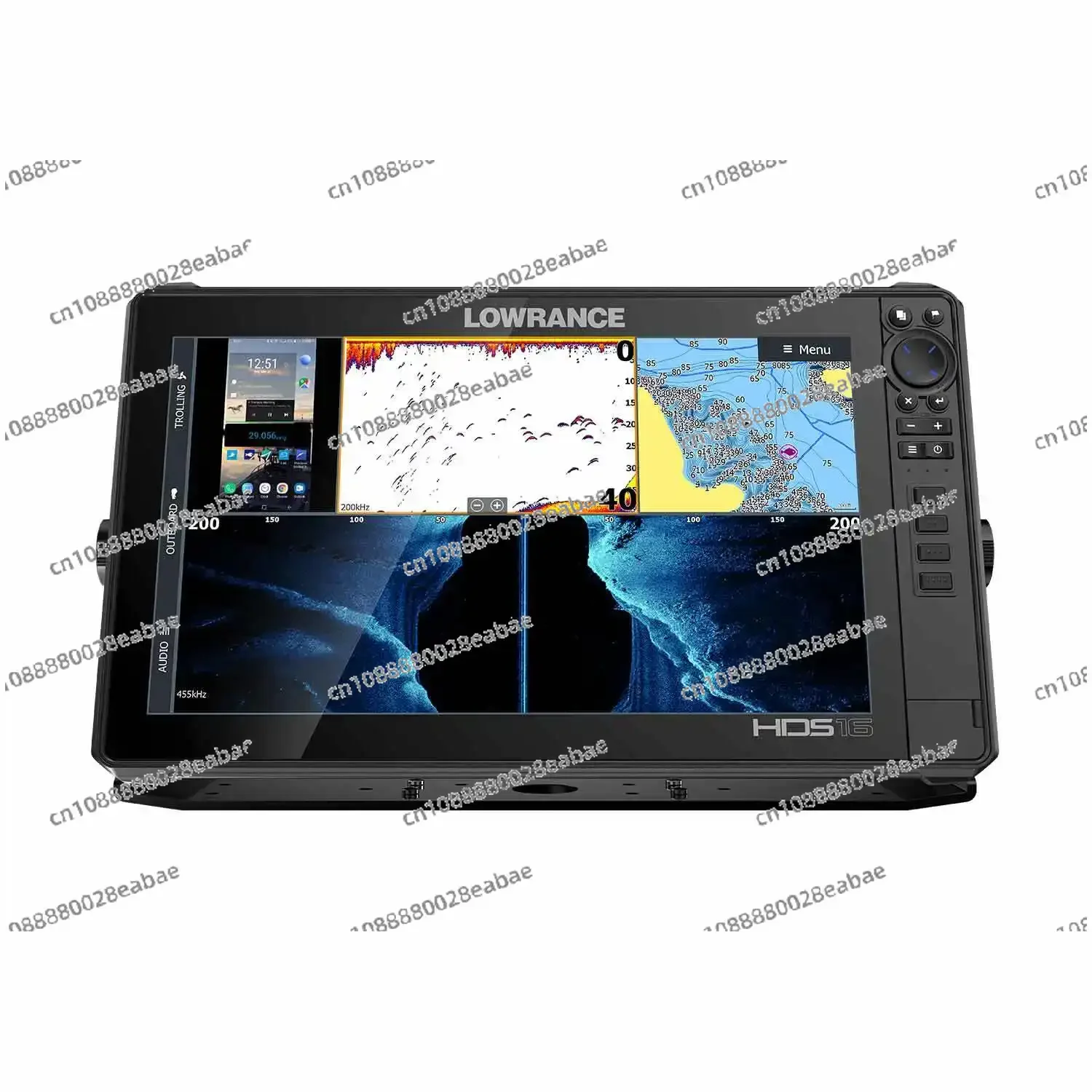 LOWRANCE HDS-16 LIVE W/ACTIVE IMAGING 3-IN-1 TRANSOM MOUNT & C-MAP PRO CHART Fish Finders