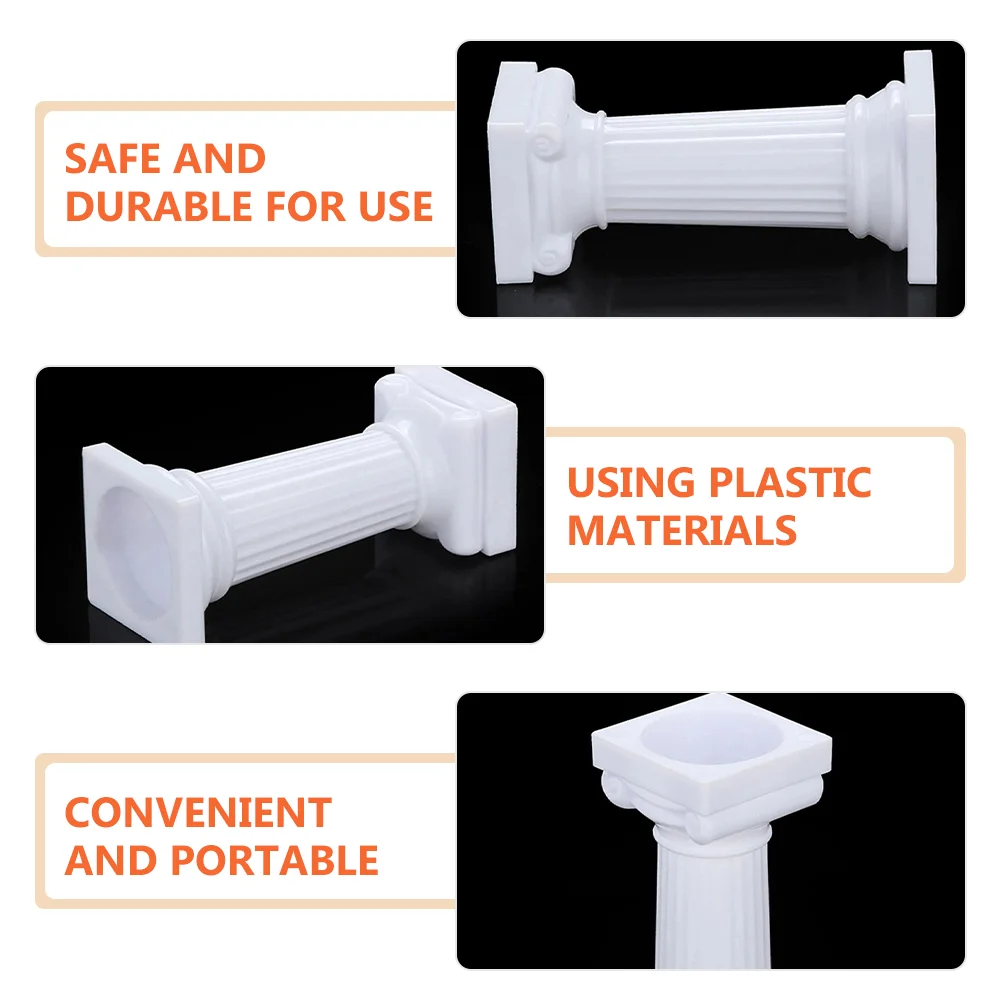 케이크 로마 기둥 스탠드, 티어 디스플레이, 사막 기둥 스탠드, 작은 디저트, 테이블 흰색, 아기 지지대, 1250X300X300CM, 8 개