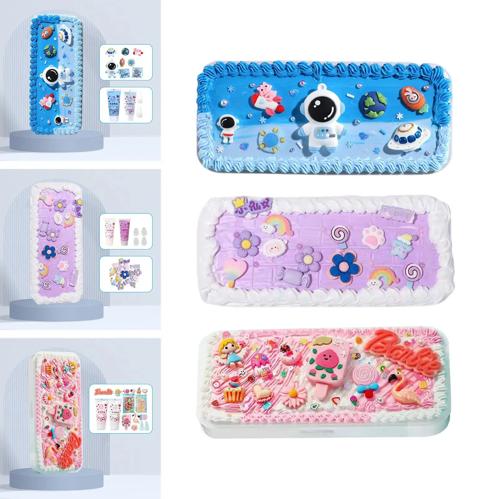 Cute DIY Pencil Case Pencil Box Set Handicrafts for Children School Stationery Durable