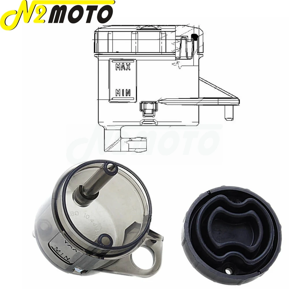 Smoke Motorcycle Brake Master Cylinder Fluid Bottle Oil Cup For Suzuki GSXR 600 750 1000 Yamaha YZF-R6 R25 Kawasaki Ducati Honda