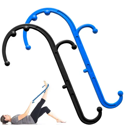 Back, Neck and Foot Massager for Trigger Point and Self Massage Hook Cane Therapy, Back Scratcher