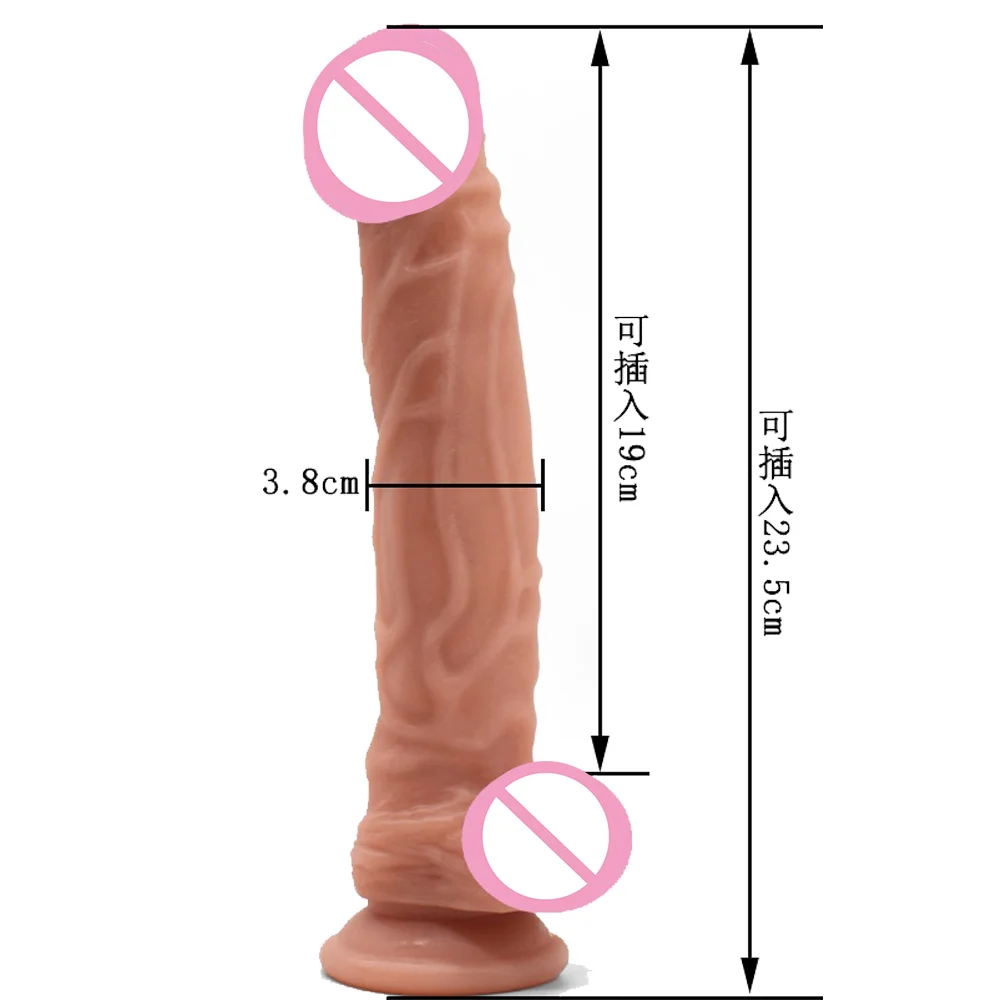 LUUK Long Dildo Realistic Imitação de vasos sanguíneos Imitador de pênis para mulher Sem vibrador Masturbação Desgaste Brinquedos para adultos Pica