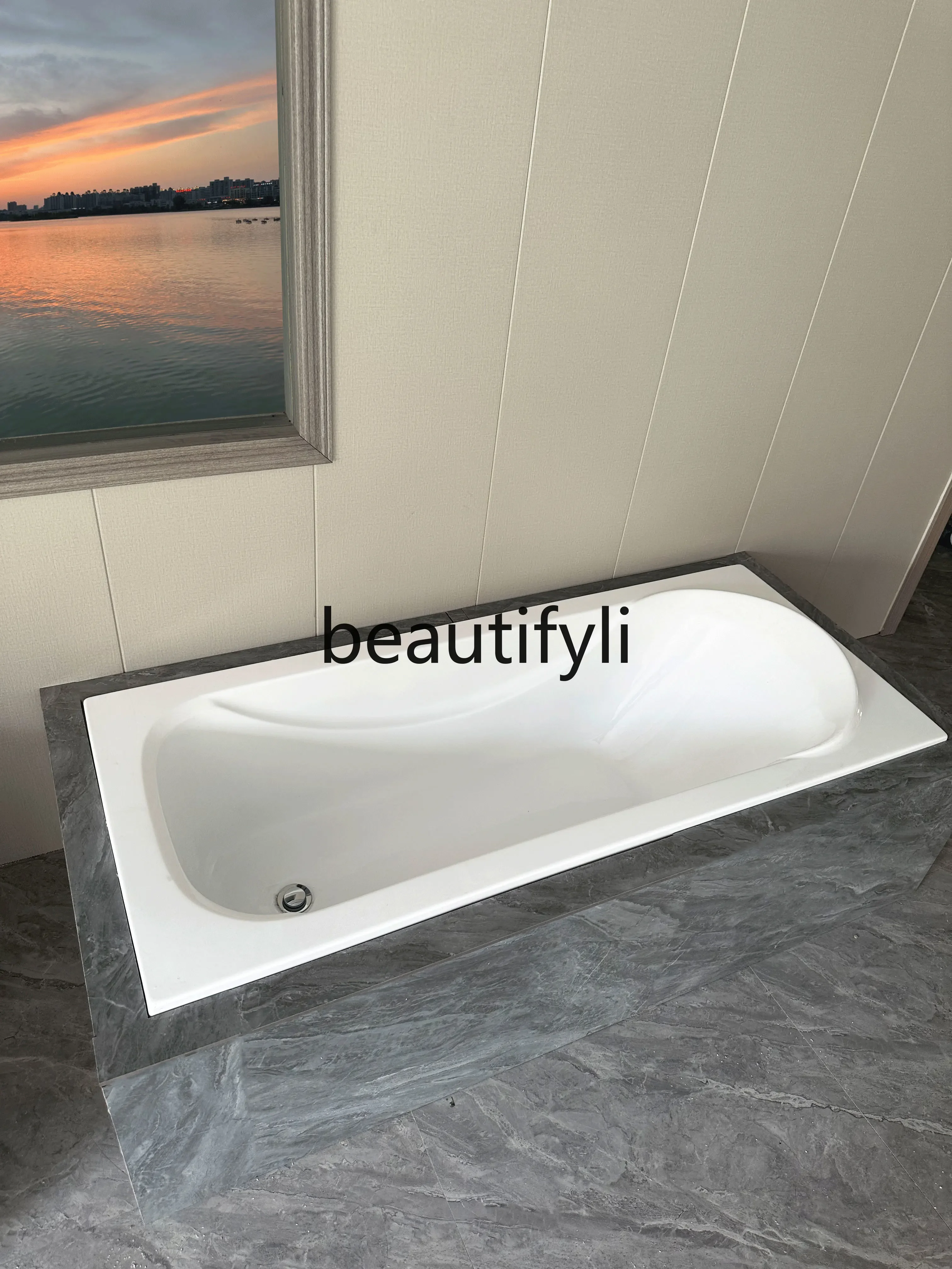 

Embedded hotel bathroom Bathtub Reclining acrylic adult bathtub Independent household4593