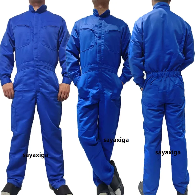 Unisex werkoverall Tooling Uniform Slijtvast Opstaande kraag Rits Werkkleding Multi Pocket Monteur Veiligheid Werknemer Overall