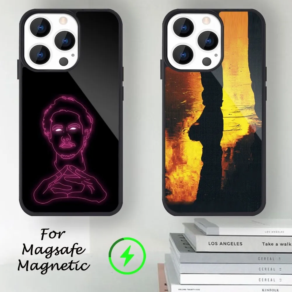 N-Nekfeu Ken Samaras Rapper Phone Case For iPhone 14 13 12 11 15 Pro Max Magsafe Magnetic