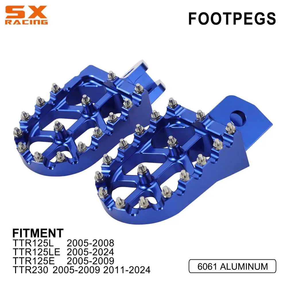 Motorcycle Accessories Foot Pegs Footrests Rests Footpegs Pedal For YAMAHA TTR125L TTR125LE TTR125E TTR230 TTR 125LE Off-Road