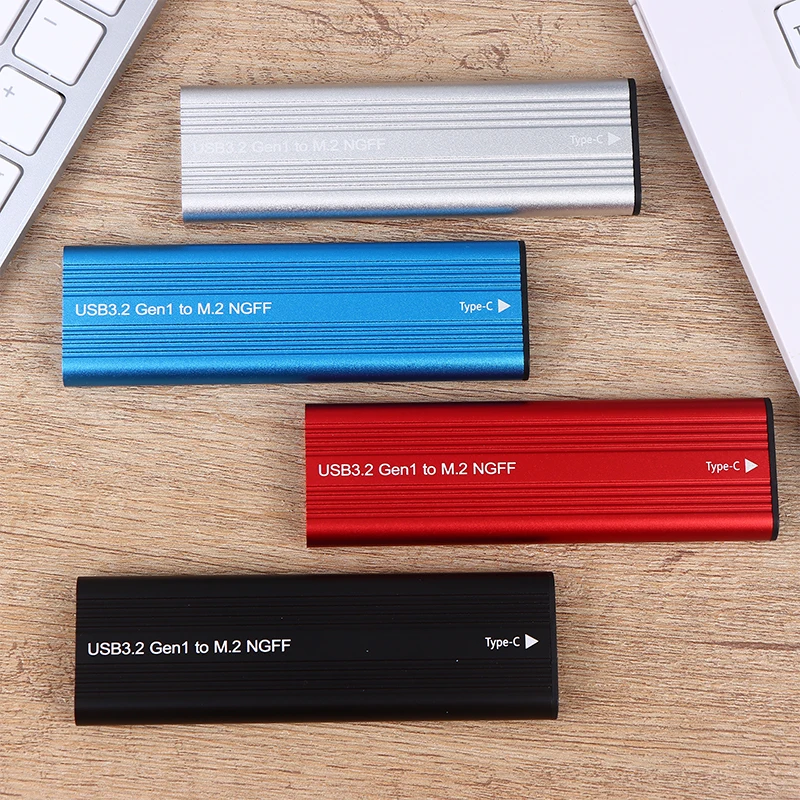 Usb3.2 tipo-c gabinete de unidade de estado sólido liga de alumínio adaptador sata externo caixa de disco rígido para desktop portátil