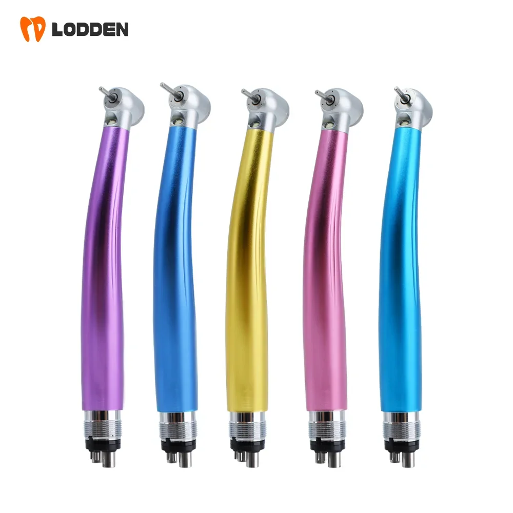 2/4 Holes Dental High Speed Handpiece MAX LED Generator Push Button 3 Way Spray for High Speed Grinding Polishing Equipment