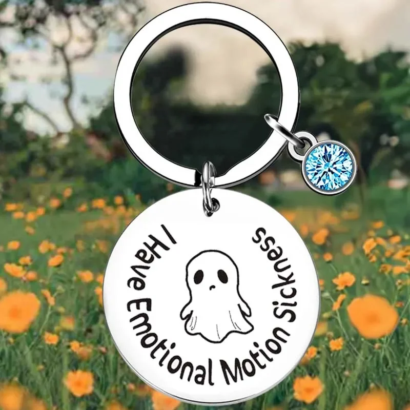 

Funny Music musician ghost Key Chain Ring Musical Gift Sister Gift keychains pendant Music Lover Gift