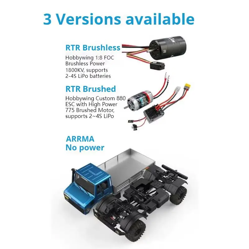 CROSSRC 1:8 سيارة التسلق X6 Big Hippo XL3 Big Wild Elephant RC المهنية سيارة التحكم عن بعد على الطرق الوعرة 6WD شاحنة ذات ست عجلات