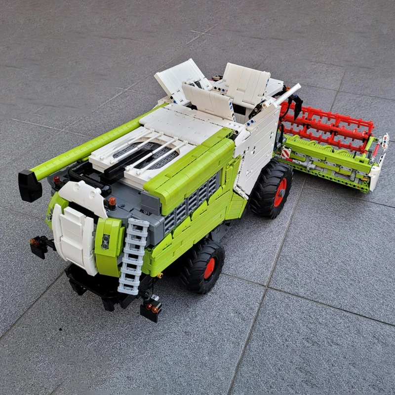 Trator técnico resistente 8900, colheitadeira elétrica rc moc, modelo blcoks, faça você mesmo, montar tijolos, brinquedo, presente de aniversário