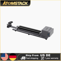 Atomstack R6 Rotary Roller for Laser Engraver Adjustable Rotary Axis 360° Rotating 1-80mm Diameter for Cylindrical Objects