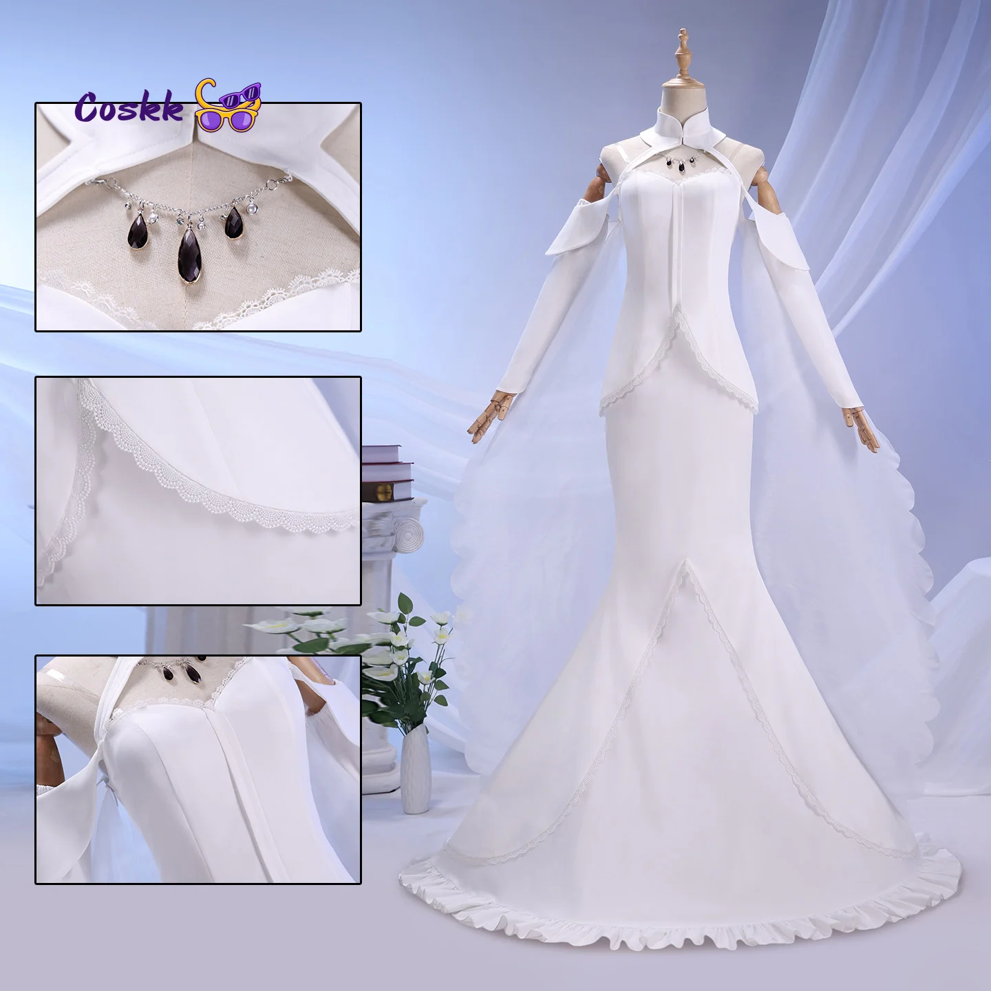 Emilia Cosplay Costume Wedding - đánh giá và giá Anime Cosplay Party