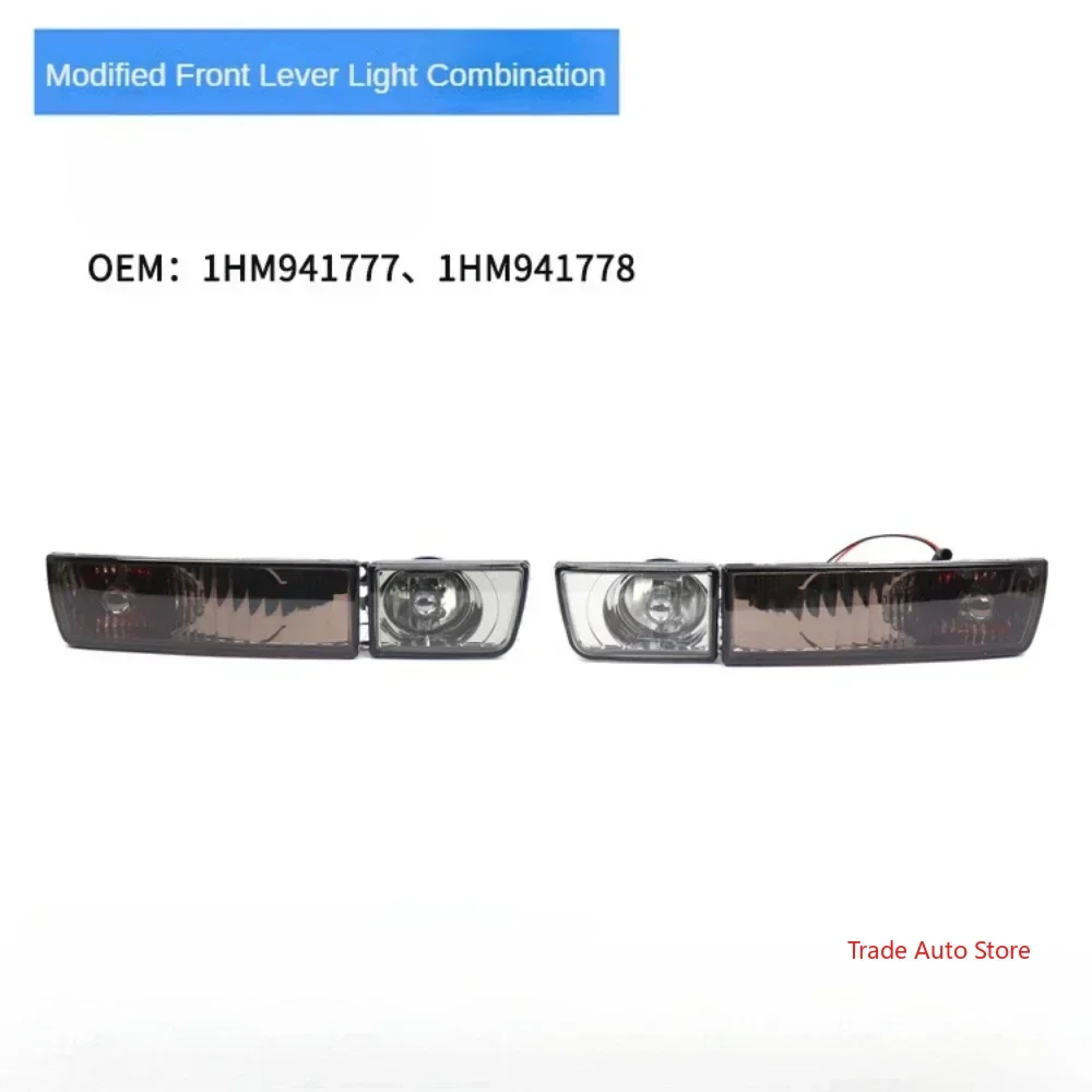4PCS Smoked Front Bumper Fog Light Turn Signal Lamp For VW Golf 3 1992-1997 Replacement Set