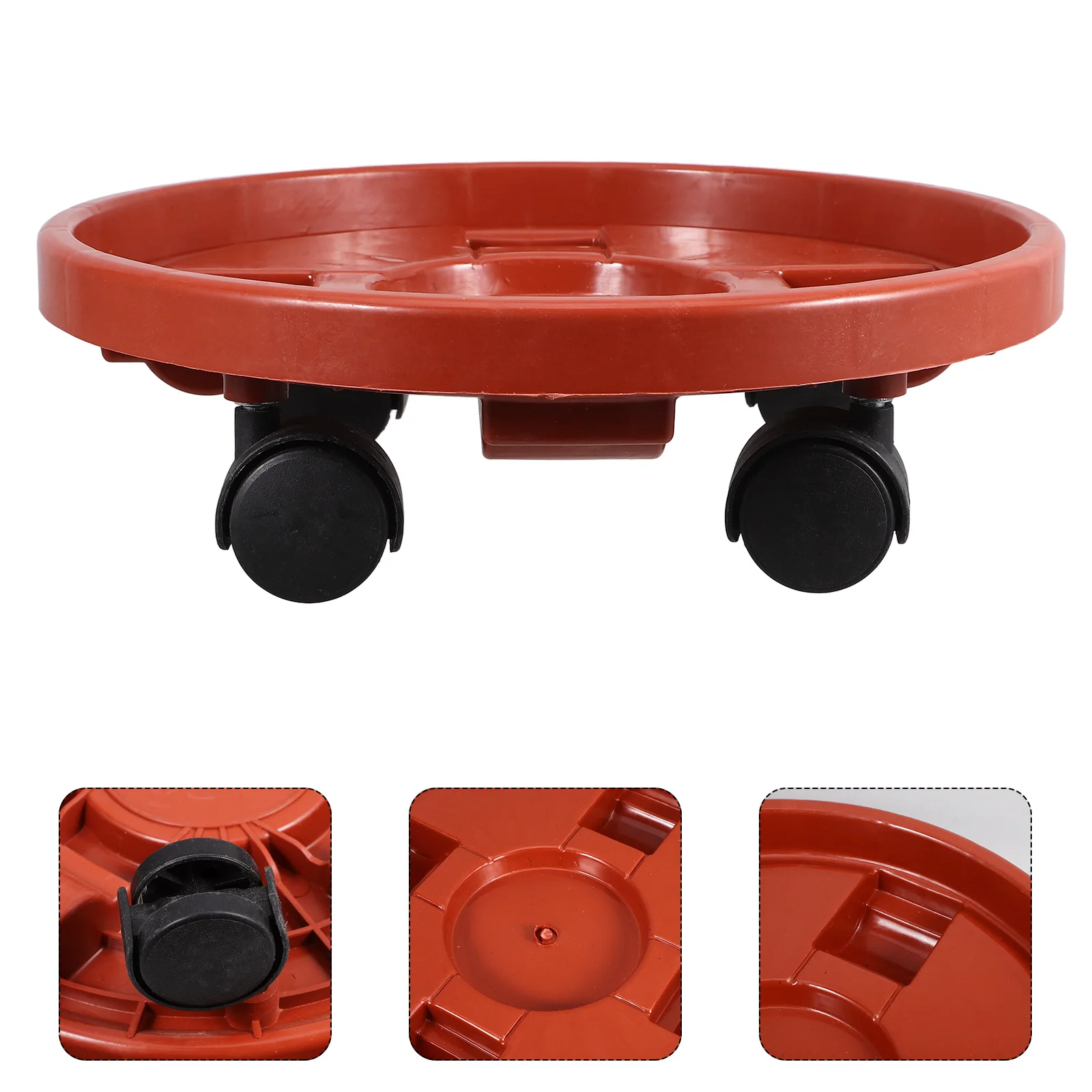 

Flower Pot Tray Wheels Sturdy Heat Resistant Bonsai Saucer Succulent Plant Tray Dolly Caster For Easy Moving