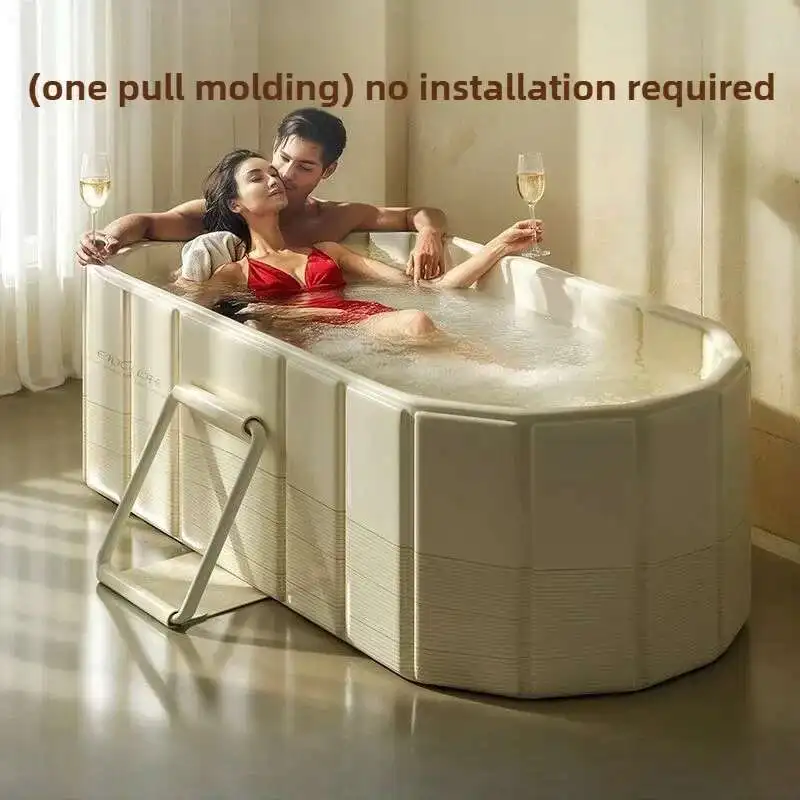 

Folding Bathtub Household Adult Full Body Bath Bucket Children Bath Bucket Bath Bucket Adult Couple Double Bidet Folding Bathtub