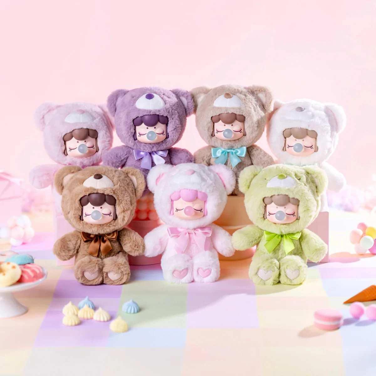 

ROBOTIME Rolife Nanci's Colorful Chocolate Cutie Bears Plush Doll Blind Box Collectible Surprise Plush Doll Unique Gift for Girl