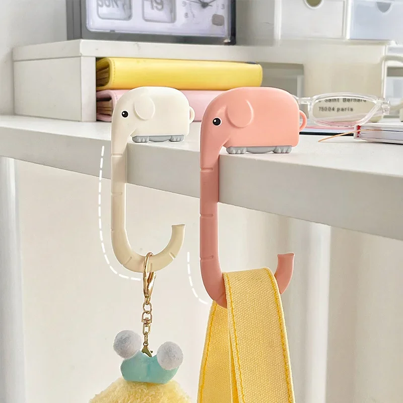 1/2/3Pcs Bag Hook Student Cute Animal Table Schoolbag  Holder Wall Hanger Holder Handbag Hanger Children School Supplies