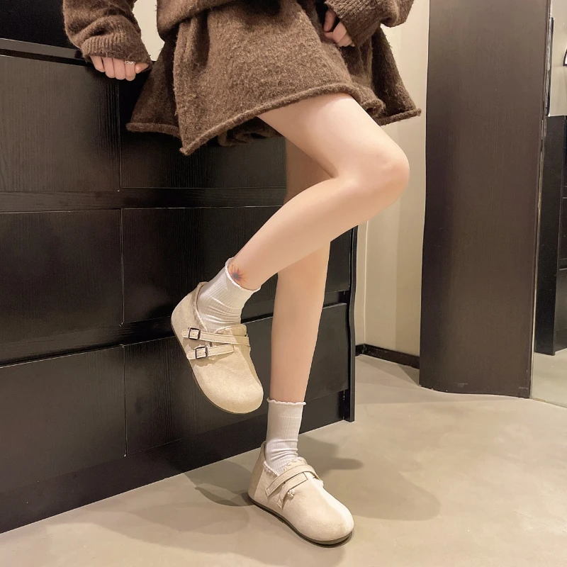 Thick-soled Round-top Buckle Waterproof Platform Fashionable Versatile Comfortable Anti-slip Breathable Casual Women's Shoes - view 3