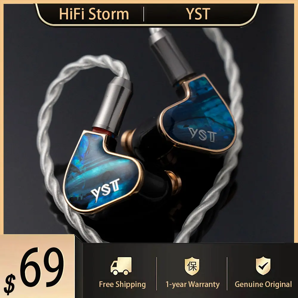 

New YST03 JIAO Headphone 1DD+2BA In Ear Monitor Earphone IEMs For Hifi Music Earbuds With 0.78mm 2Pin 3.5mm Plug Headset Cable