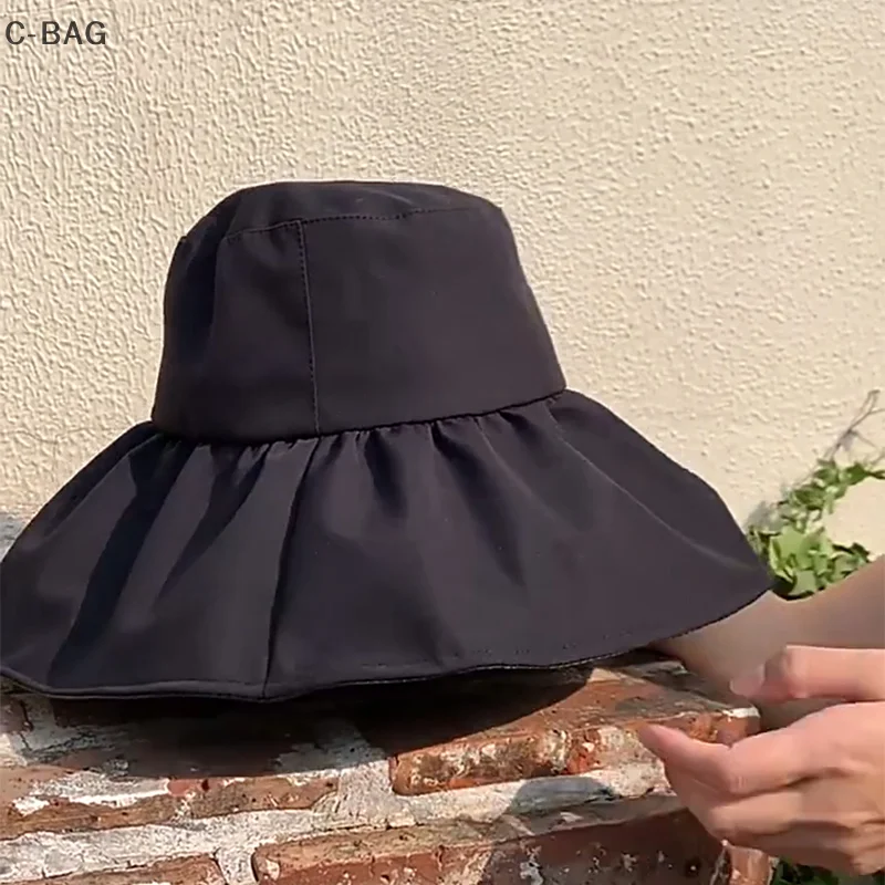 

Women Outdoor Sports Hats Uv Protection Bucket Hat Foldable Wide Brim Beach Fishing Sun Hat