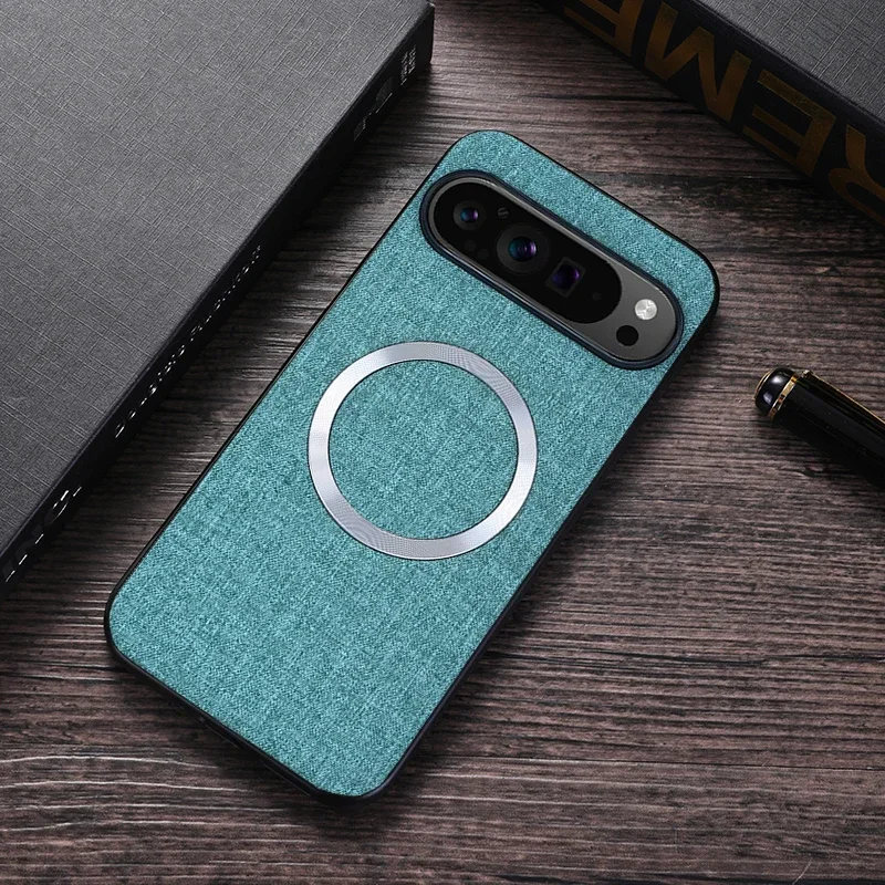 Stoffhülle für MagSafe Case für Google Pixel 9 10 11Pro XL 8 7 6 9 10Pro 10A 9A 8A 7A 6A Magnetische Ladehülle PC Stoßfeste Abdeckung